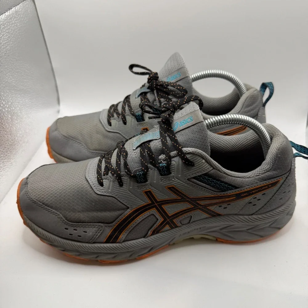 Asics Gel-Venture 9 Trail Running Shoes Grey Orange Sz Mens US 9